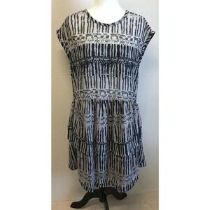 IRO Dress Sz 16 Klotie Ruffled Printed Georgette Dress